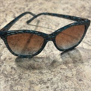 Blue Patterned Women's Sunglasses
